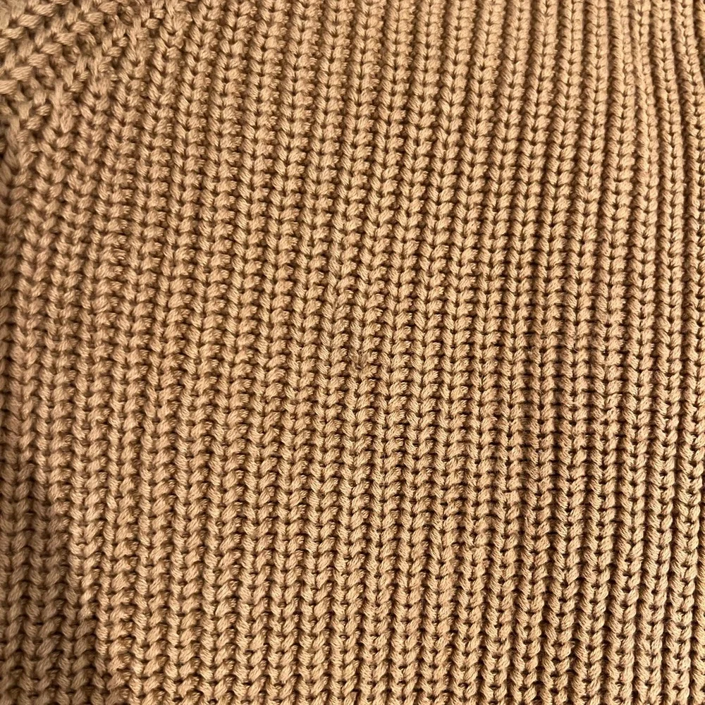 Quince Organic Cotton Chunky Knit Sweater Camel Womens Size Large - Picture 6 of 6